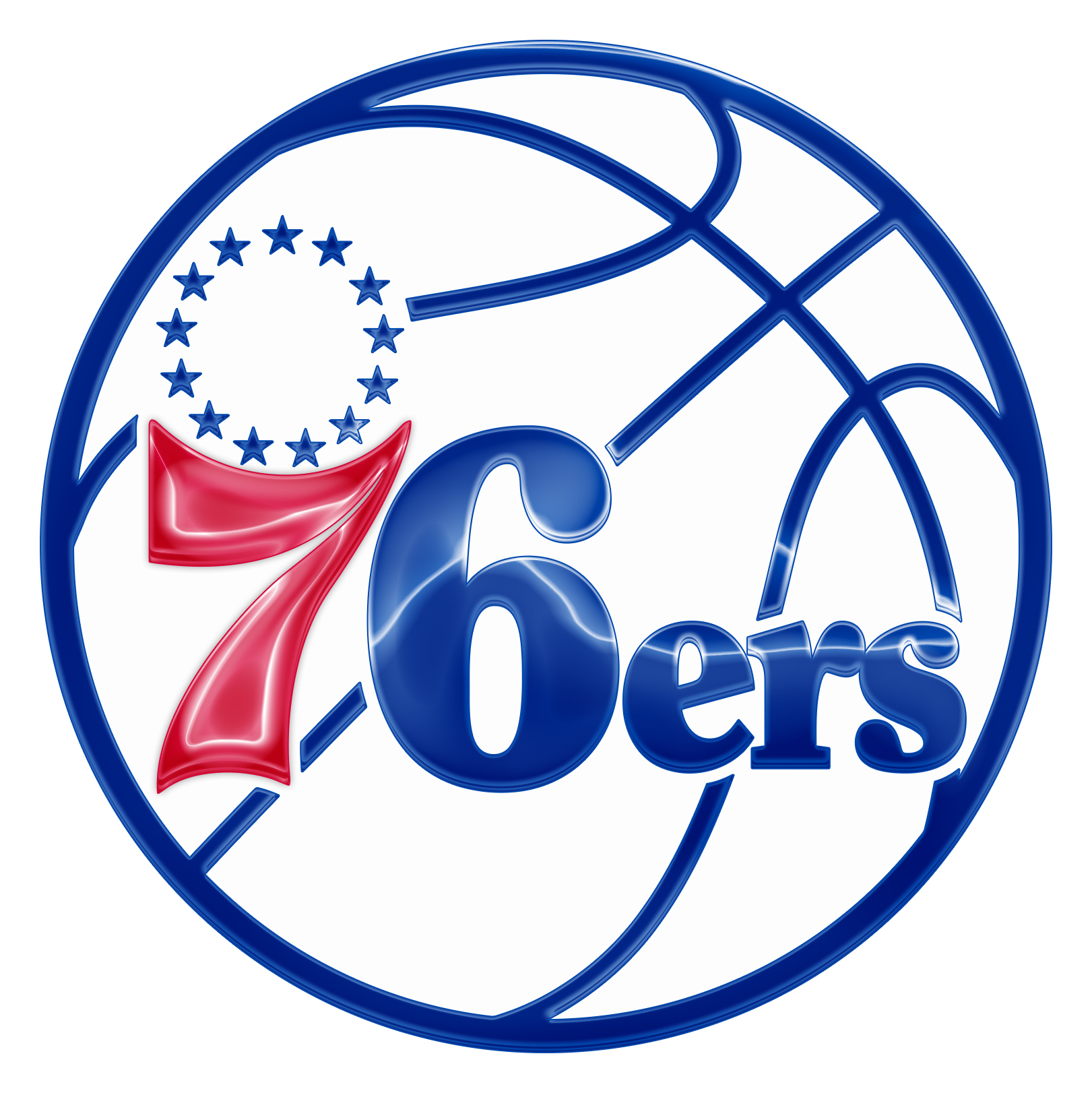 Philadelphia 76ers Crystal Logo iron on paper